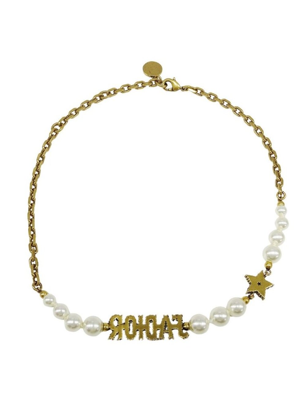Dior Necklace Faux Pearl Rhinestone J'adior Gold Star Gorgeous - Picture 3 of 8